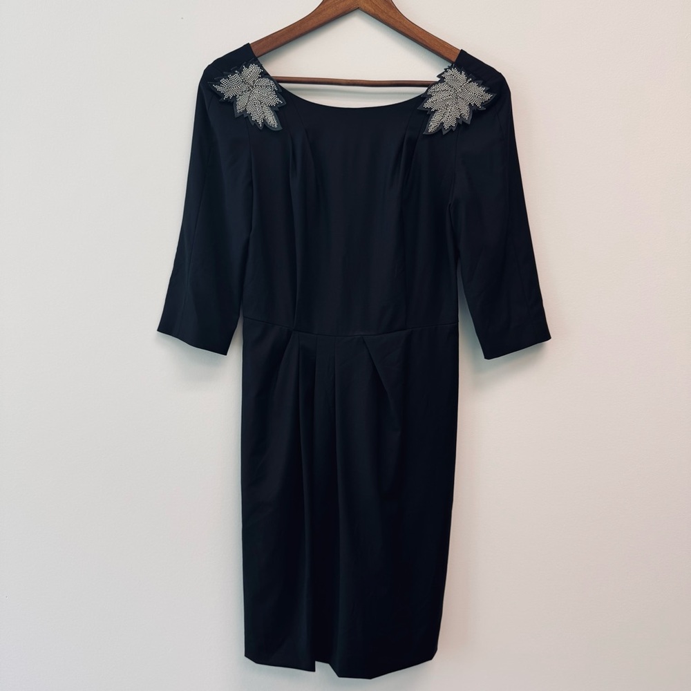 Paul & Joe Elegant Black Dress with Silver Embellishments